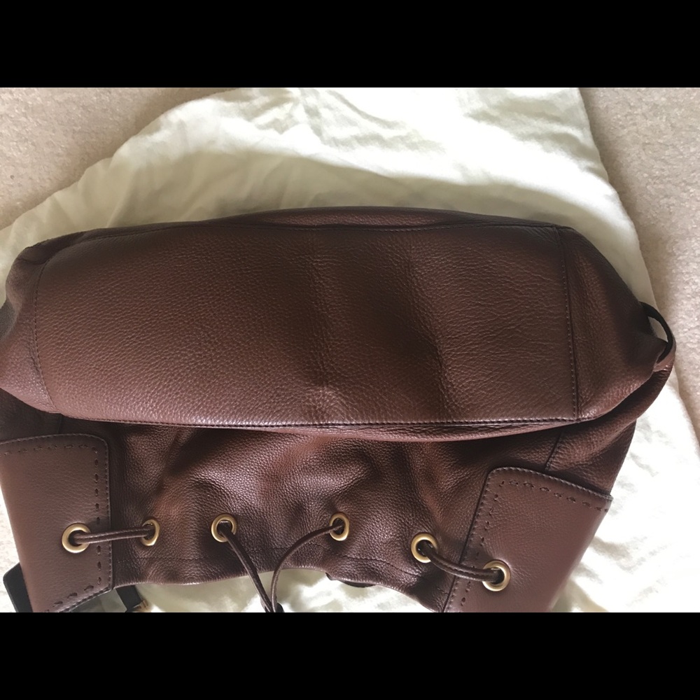 NWOT Cole Haan Drawstring Leather Hobo Bag - Picture 5 of 6